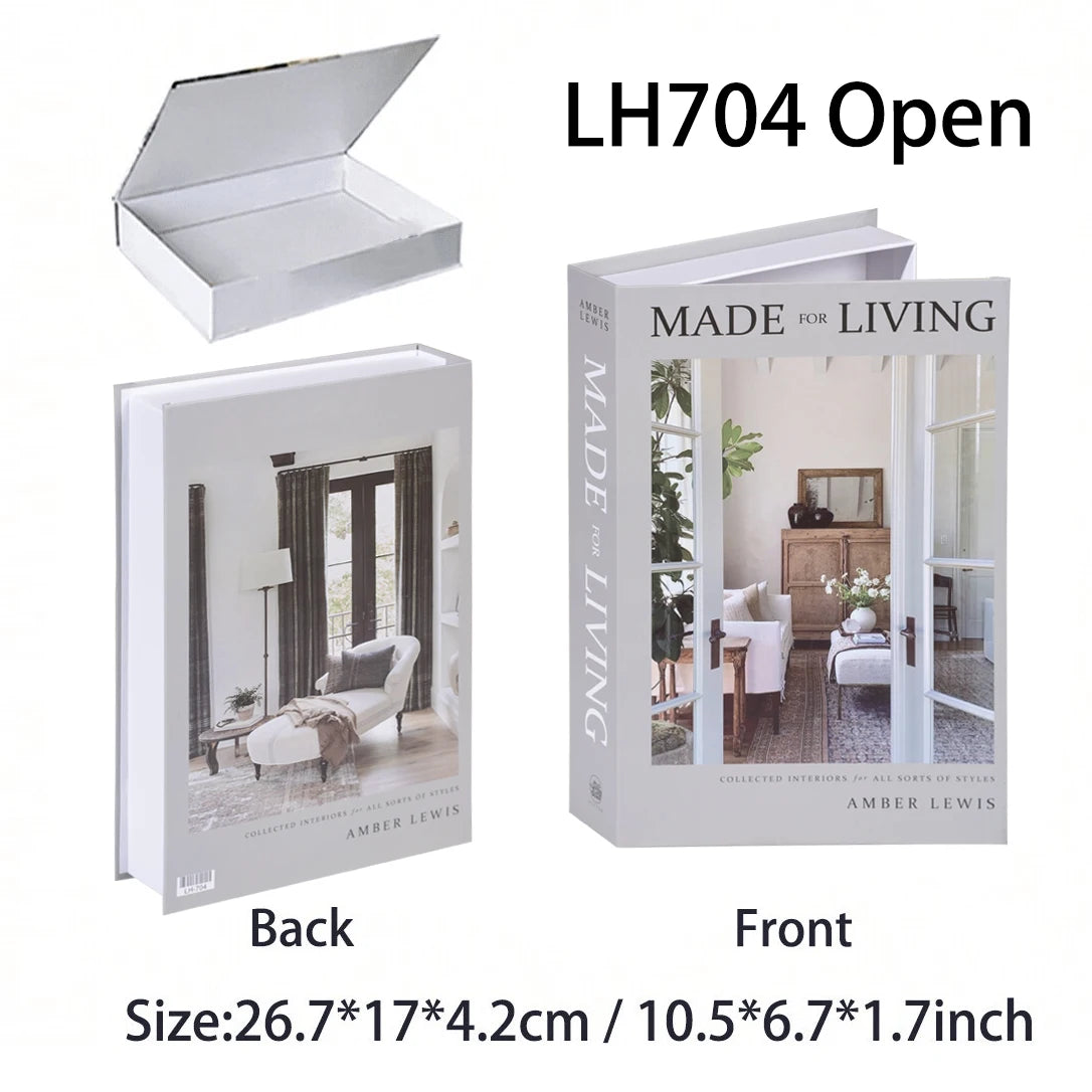 Book titled 'Made for Living' by Amber Lewis with open and closed views on a white background.