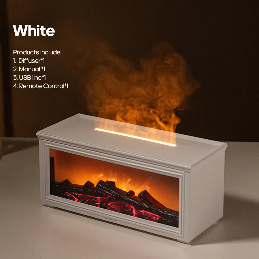 Ultra-Quiet Flame Air Humidifier & Aroma Diffuser