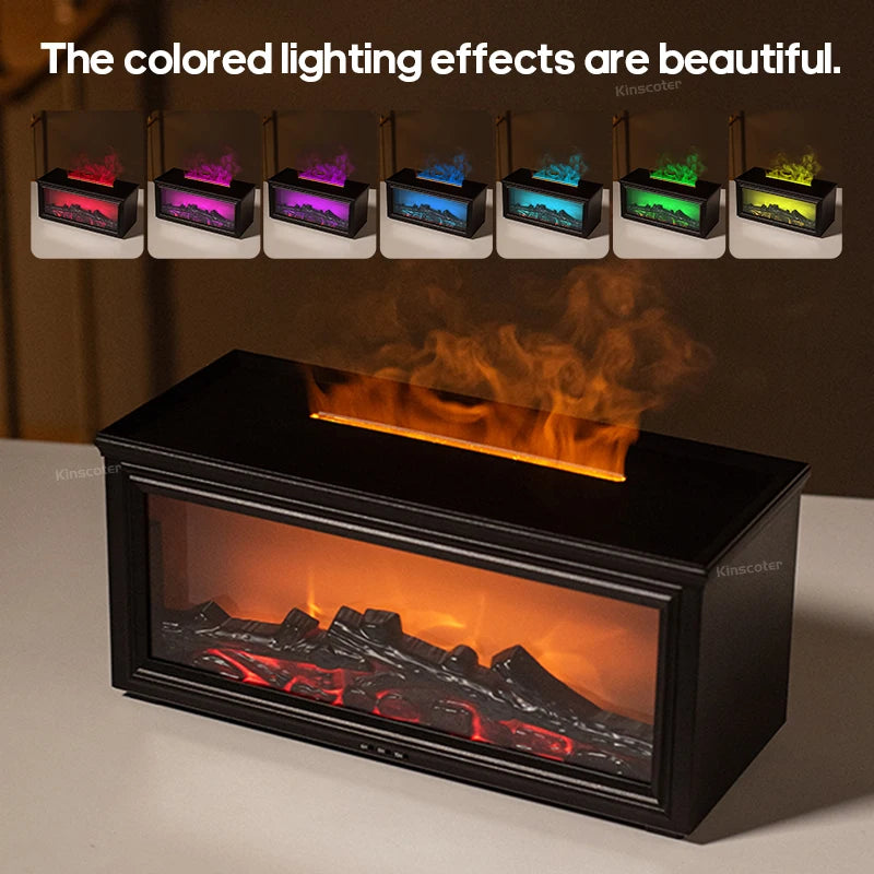 Ultra-Quiet Flame Air Humidifier & Aroma Diffuser