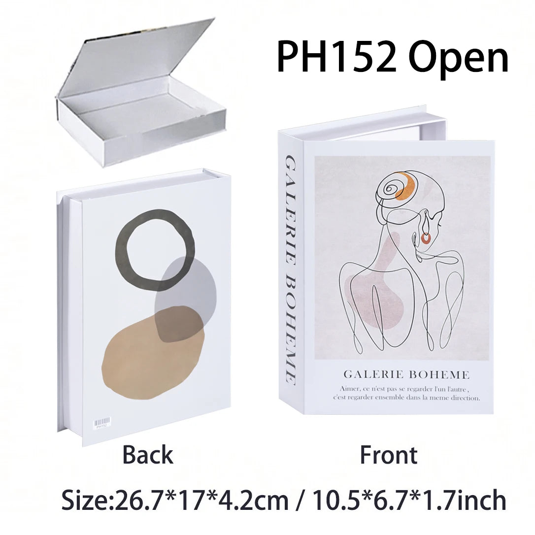 Galerie Bohème book with front and back views, showing a woman's silhouette and abstract design.