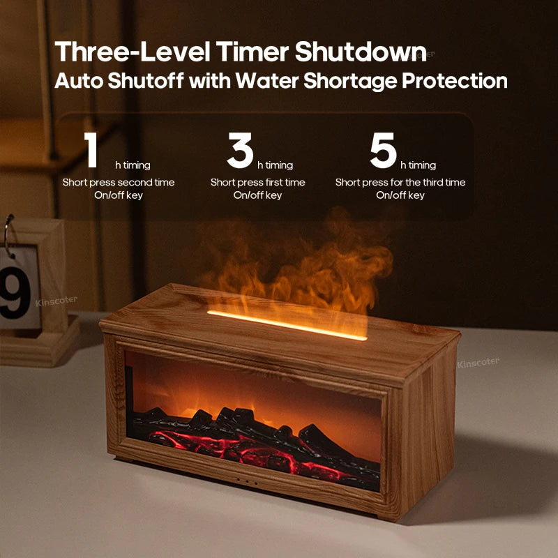 Ultra-Quiet Flame Air Humidifier & Aroma Diffuser