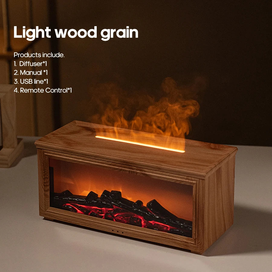 Ultra-Quiet Flame Air Humidifier & Aroma Diffuser