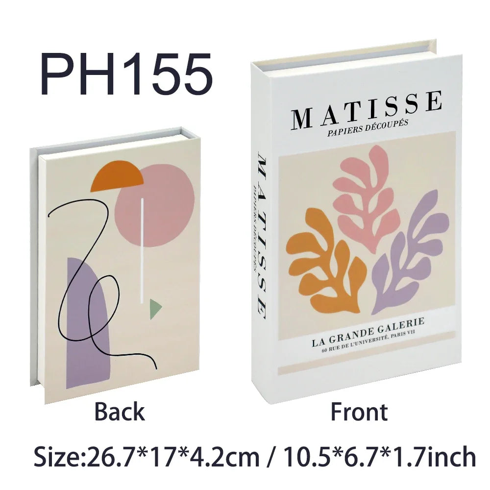 Book with abstract designs on a white background, labeled 'PH155'.