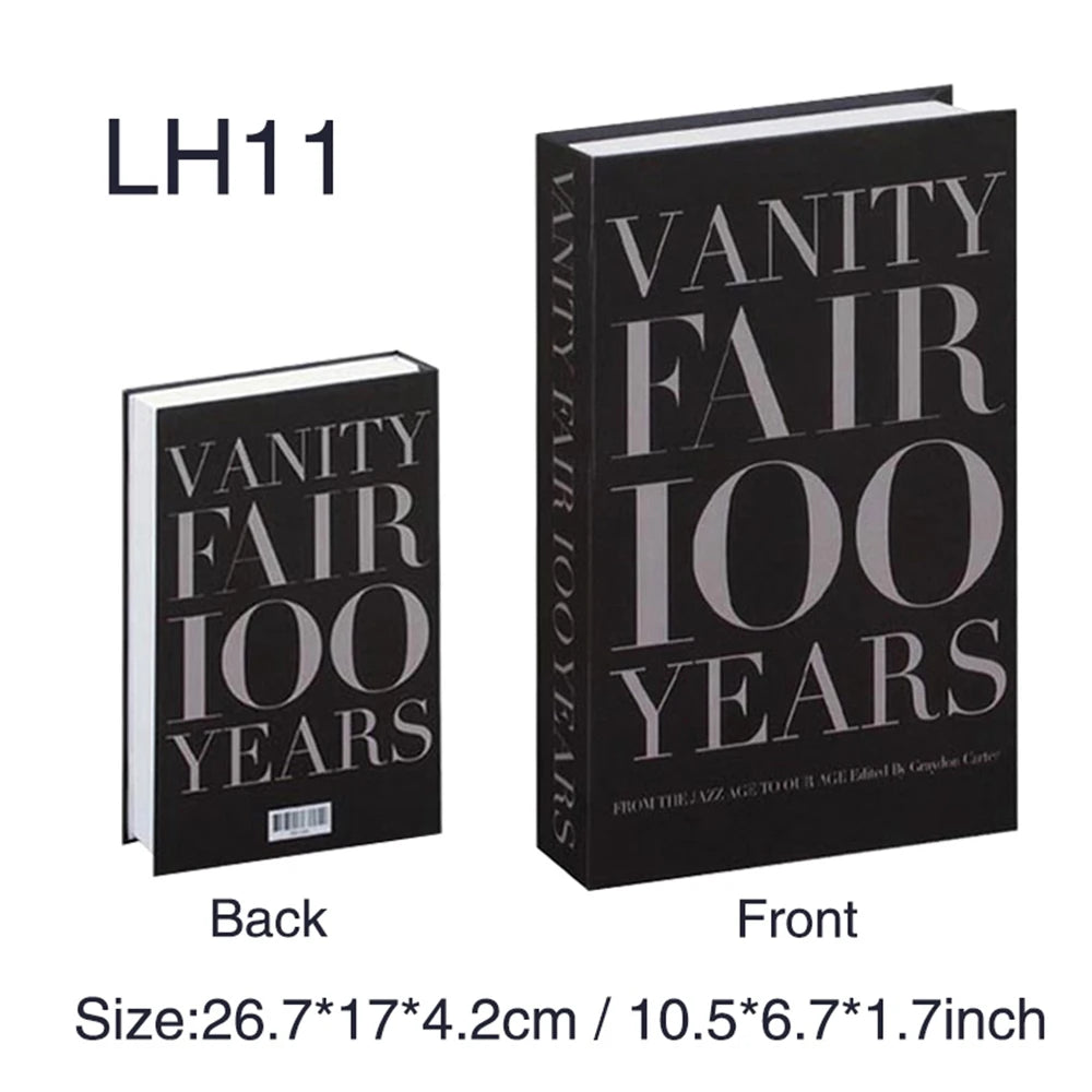 Black book titled 'Vanity Fair 100 Years' with front and back views on a white background.