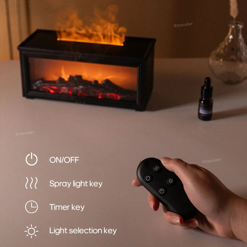 Ultra-Quiet Flame Air Humidifier & Aroma Diffuser