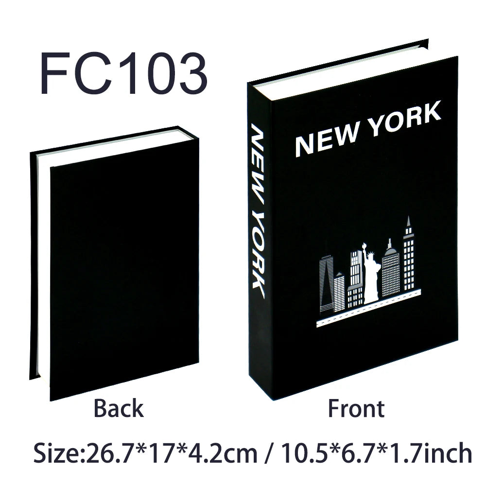 Black book with 'New York' and skyline illustration on a white background