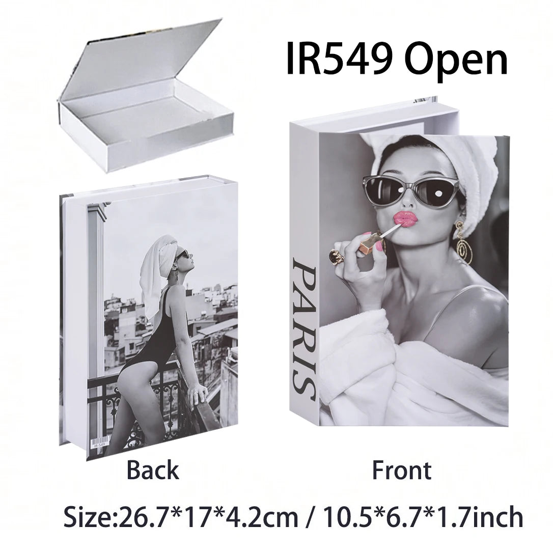 Open box with images of a woman and text 'PARIS' on a white background
