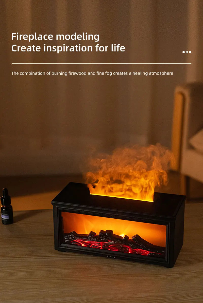 Ultra-Quiet Flame Air Humidifier & Aroma Diffuser