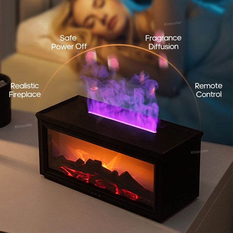 Ultra-Quiet Flame Air Humidifier & Aroma Diffuser