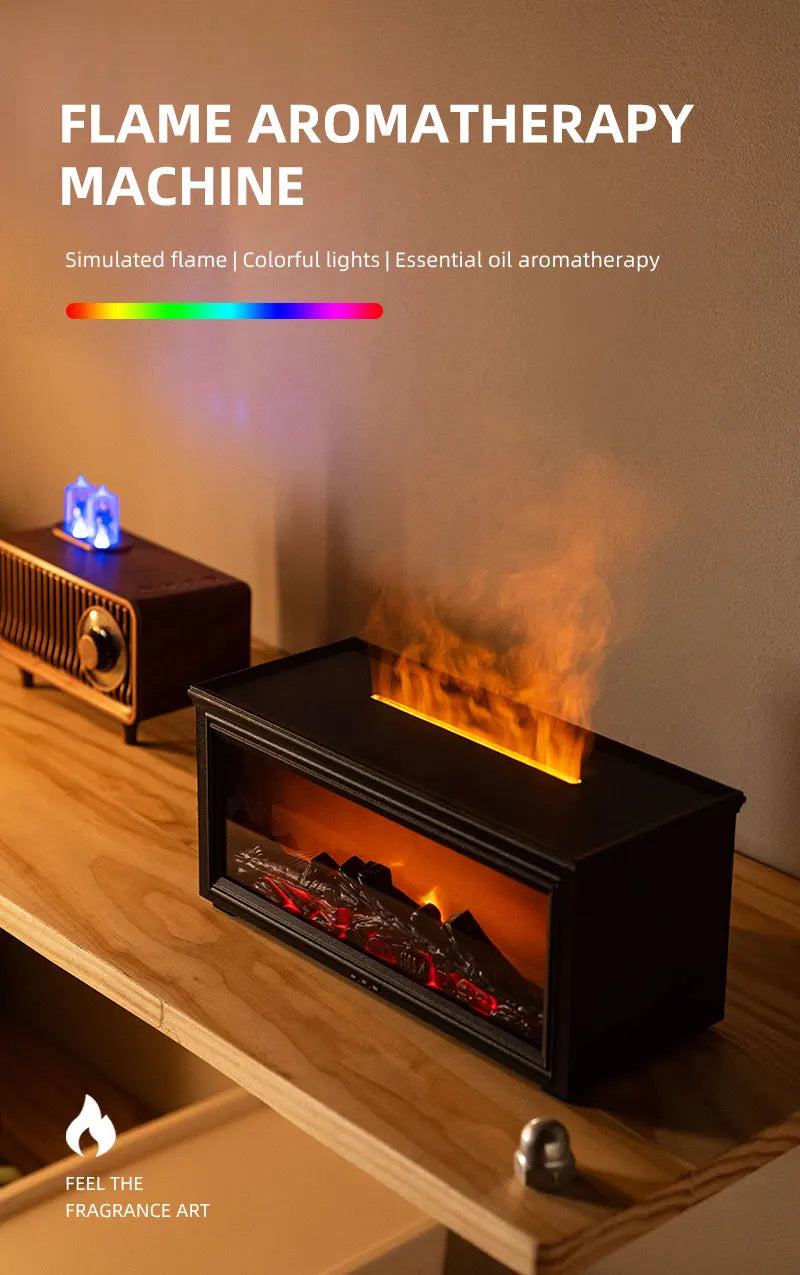Ultra-Quiet Flame Air Humidifier & Aroma Diffuser