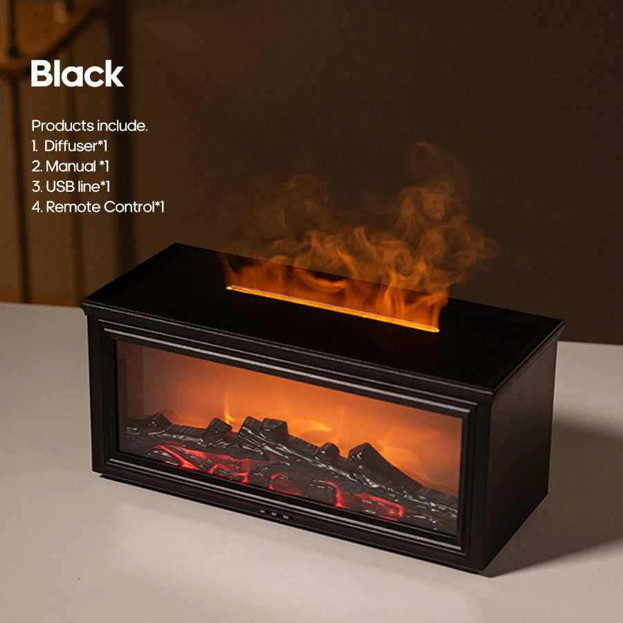 Ultra-Quiet Flame Air Humidifier & Aroma Diffuser