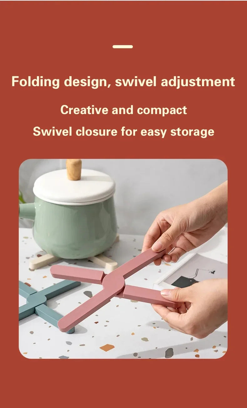Product with swivel closure and folding design on a red background