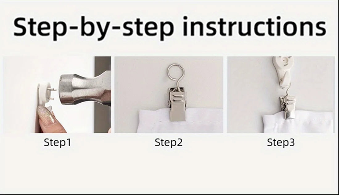 Step-by-step instructions for using a device with images labeled Step 1, Step 2, and Step 3.