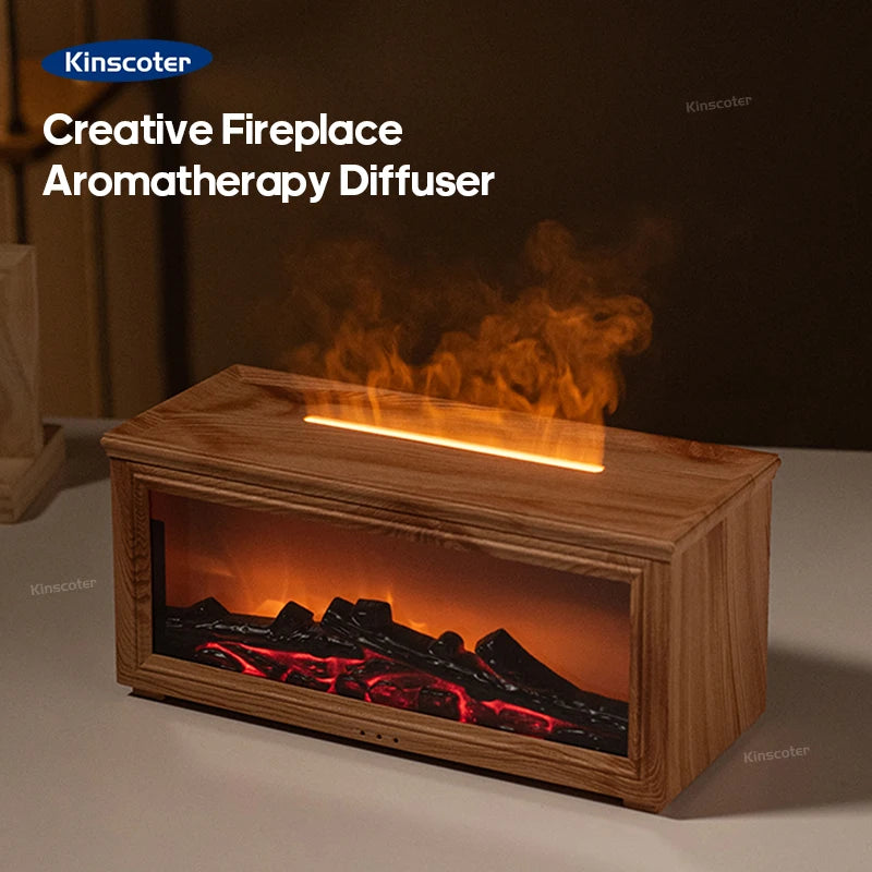 Ultra-Quiet Flame Air Humidifier & Aroma Diffuser