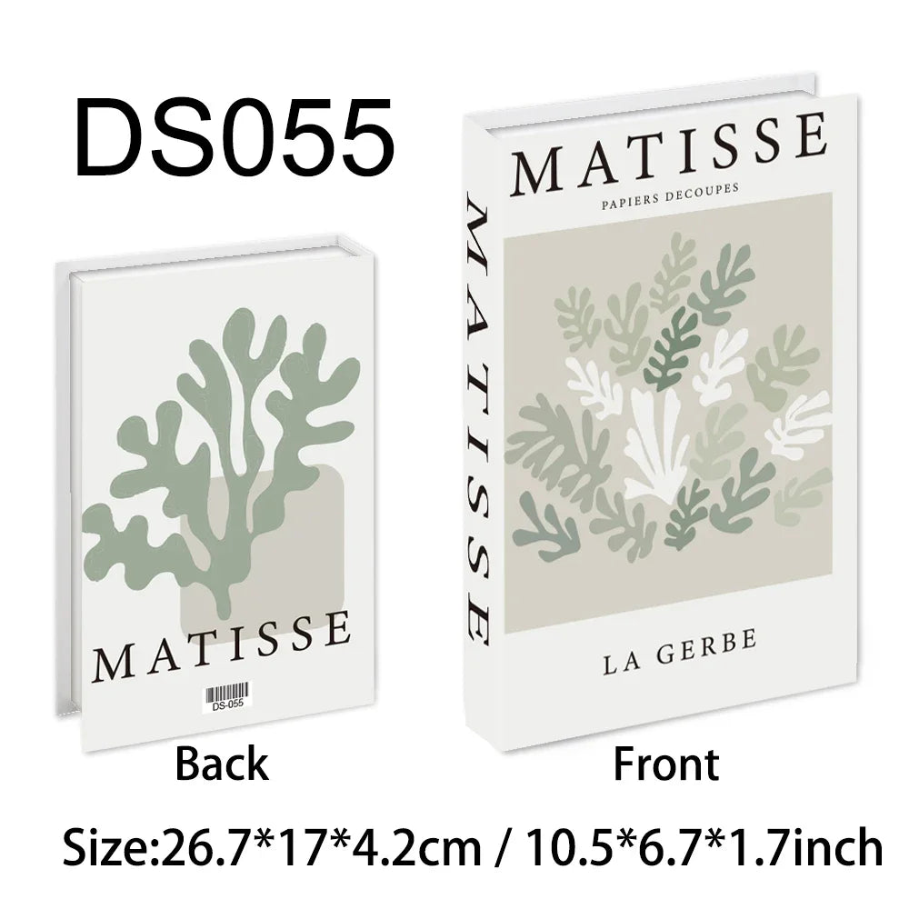 Matisse paper cutout packaging with front and back views, showing leaf patterns.