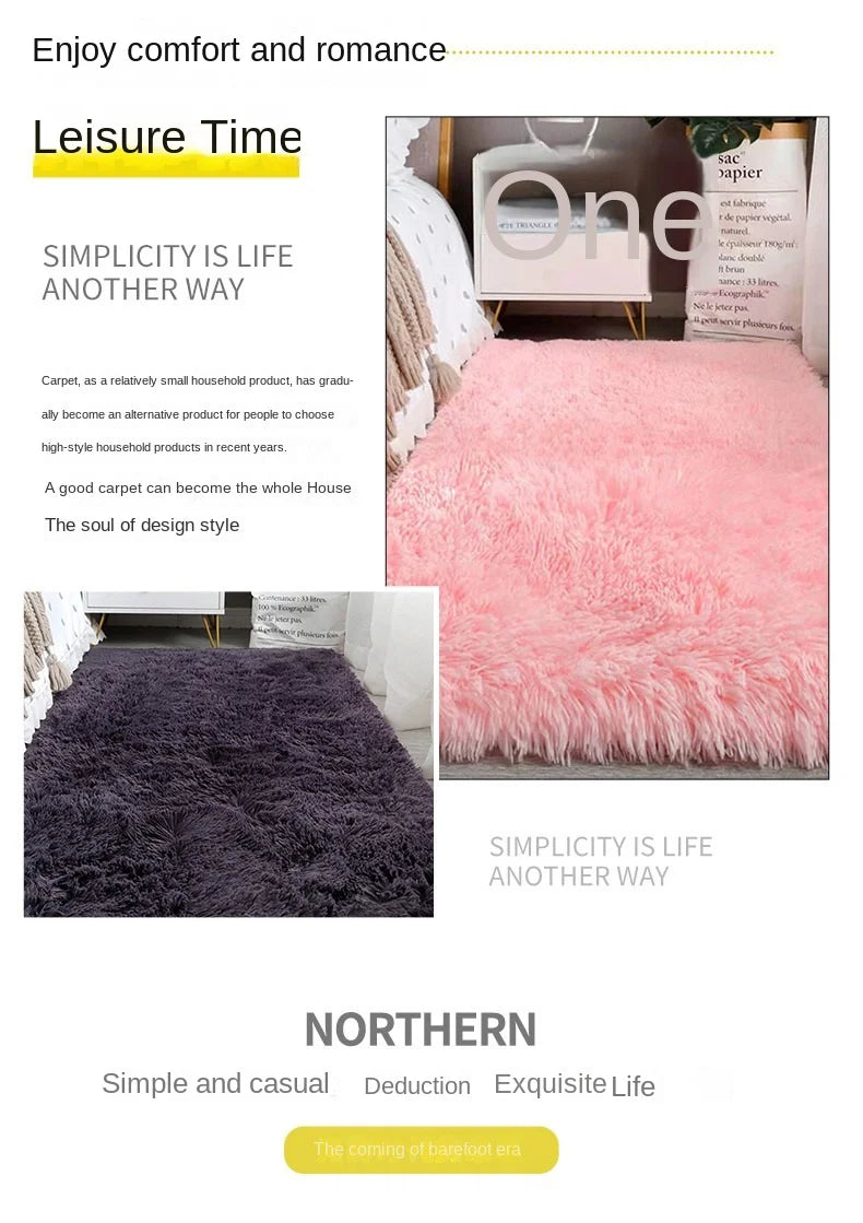 Advertisement for Northern carpets with pink and purple rugs on a white background.