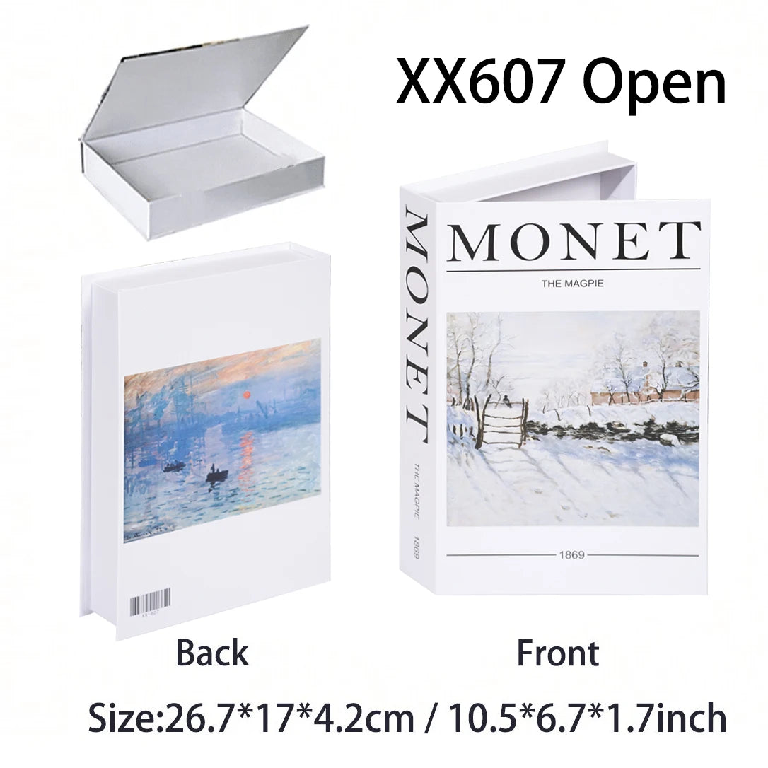 White box with Monet-themed design on a white background