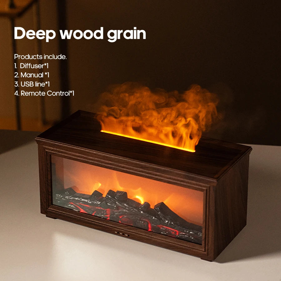 Ultra-Quiet Flame Air Humidifier & Aroma Diffuser